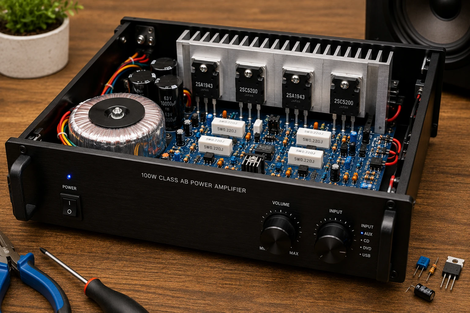 100W Class AB Power Amplifier