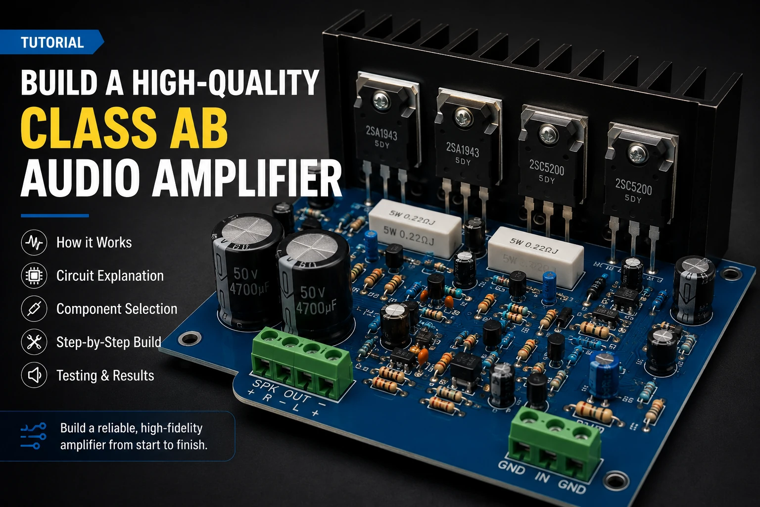 Build a High-Quality Class AB Audio Amplifier